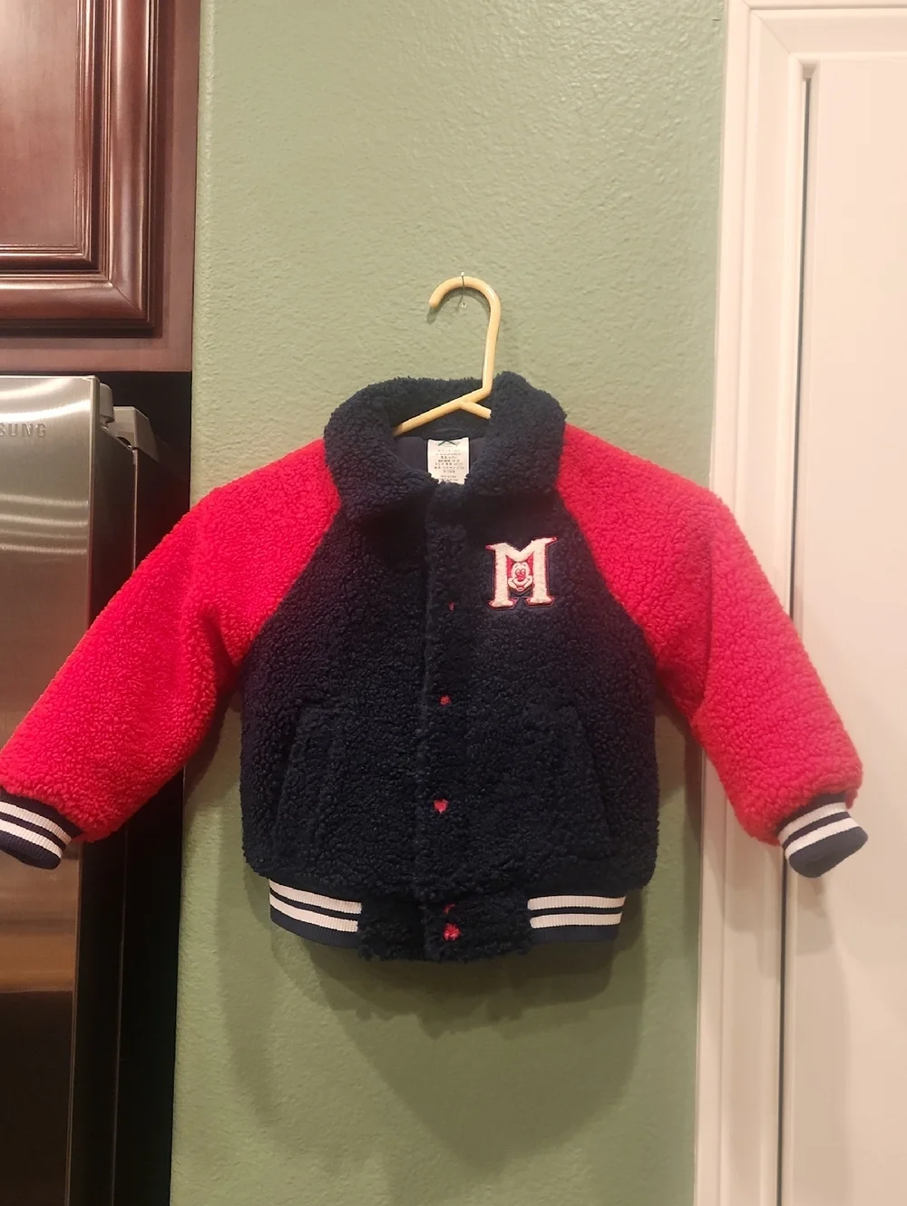 Disney Navy and Bright Red Mickey Mouse Club Jacket